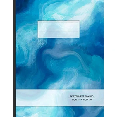 Abbildung von Skizzenheft Blanko: DIN A4 mit Register 100+ Seiten zum Skizzieren, Zeichnen und Malen Blanko ca. Softcover matt in einem ... der Schule Zuhause