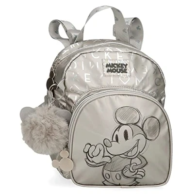 Abbildung von Disney Mickey 100 Grau Wanderrucksack 19x23x8 cm Polyester 3,5L