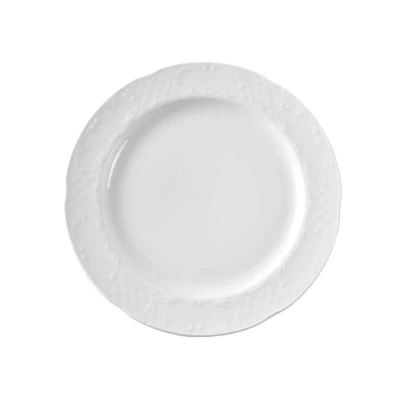 Abbildung von HENDI Teller Flora Ø 20 cm flach Porzellan weiß stapelbar, Hotel Gastro
