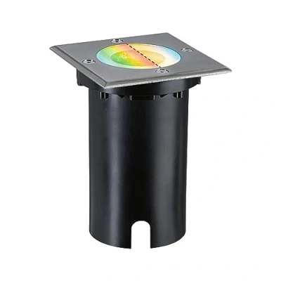 Abbildung von Paulmann 948.46 LED Bodeneinbauleuchte Floor Smart Home Zigbee IP67 eckig 110x110mm RGBW+ 4,9W 300lm 230V Eisen gebürstet Aluminium