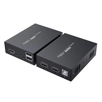 Abbildung von PW HT225HK HDMI KVM USB Extender 165ft/ 50m Übertragung über Einzelne Cat5e/ 6/7 Full HD 1080P Unterstützung 3D EDID Loop out