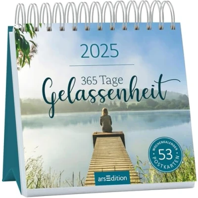 Abbildung von Postkartenkalender 365 Tage Gelassenheit 2025: Wochenkalender 2025, 53 Postkarten für entspannende Momente
