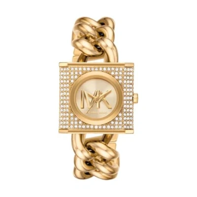 Abbildung von Michael Kors Traditional MK Chain LOCK Uhr goldcoloured, Damen, Größe: One Size, Gold coloured