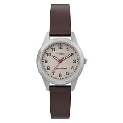 Abbildung von Timex Expedition Damen 26mm Braunes Lederarmband cremefarbenes Zifferblatt TW4B25600