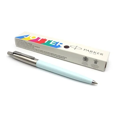 Abbildung von Parker Jotter Originals Kugelschreiber, Artic Blue Pastell Finish, Retro Kollektion, blaue Tinte, in Geschenkbox