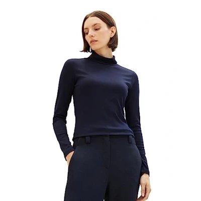 Abbildung von TOM Tailor Rollneck Langarmshirt, Damen, Größe: XL, Sky captain blue