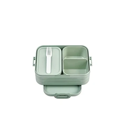 Abbildung von Mepal Brotdose Midi mit Bento Box für 2 Sandwiches oder 4 Brotscheiben Lunchbox kleine Snacks &amp; Reste Erwachsene Essenbox Fächern Nordic sage