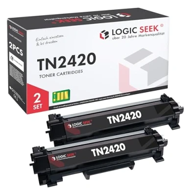 Abbildung von Logic Seek 2 Toner XL ersetzt Brother TN2420 TN2410 Doppelpack 2X 3.000 Seiten für HL L2350DW L2370DN L2375DW L2310D MFC L2710DW