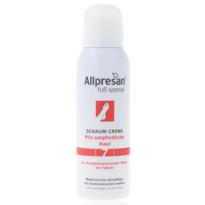 Abbildung von Allpresan Fuß spezial Nr. 7 Pilz empfindliche Haut zur täglichen oder therapiebegleitenden Pflege bei zu Fußpilz neigender Haut, 125 ml