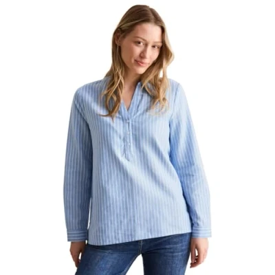 Abbildung von Cecil Gestreifte Oxford Bluse, Damen, Größe: XXL, Blau