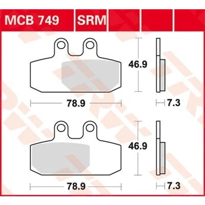 Abbildung von TRW Organic Allround MCB749 Bremsbelagsatz