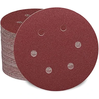 Abbildung von STEBRUAM 150mm Schleifpapier Set,100 Stück Schleifscheiben Klett für Exzenterschleifer 6 Loch Je10 x Korn 40/60/80/120/180/240/320/400/600/1000