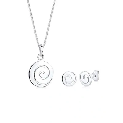Abbildung von Elli SET Spirale RUND Kreis Ohrringe, Damen, Größe: 45, Silber