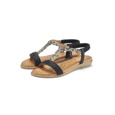 Abbildung von Vivance Riemensandalette, Damen, Größe: 39, Schwarz Schuhe