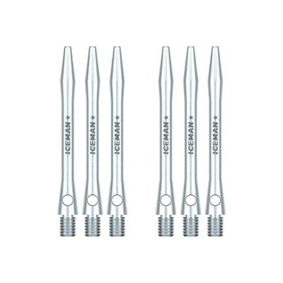 Abbildung von RED DRAGON Gerwyn Price Iceman Logo Plain Aluminium Mittlere Dartstiele (Schaft) 3 Sätze pro Packung (9 Stems in total)