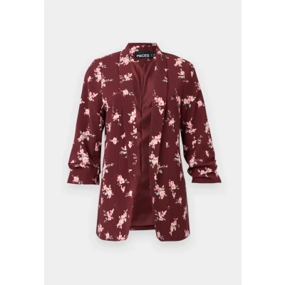 Abbildung von Pieces Pcbosella Printed Blazer, Damen, Größe: Medium, Tawny port