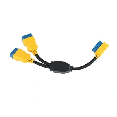 Abbildung von OURANTOOLS OBD 2 Verlängerungskabel Adapter II 16 poliger Adapter, 1 Stecker auf Buchsen, Diagnose zum Anschluss von Codeleser &amp; Scanner Diagnosegerät 35 cm