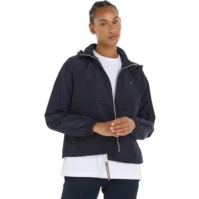 Abbildung von Tommy Hilfiger FLAG Leichte Jacke, Damen, Größe: Large, Marine