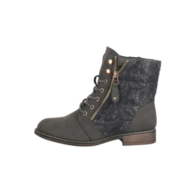 Abbildung von Elara Herbst Schnürstiefelette, Damen, Größe: 37, Grau Schuhe