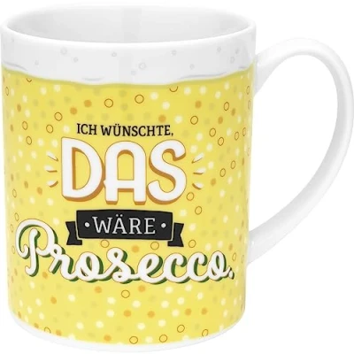 Abbildung von GRUSS &amp; CO XL Tasse Motiv Prosecco lustige Tasse, Porzellan, groß 60 cl, gelb Frauengeschenk, Partygeschenk 48815