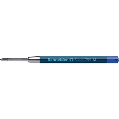 Abbildung von Schneider 77171 Slider 755 Kugelschreibermine (ViscoGlide Technologie, dokumentenecht, Strichstärke M) 1er Pack, blau