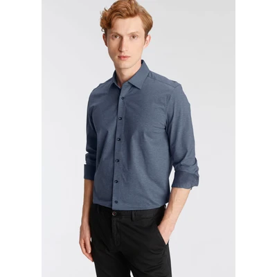 Abbildung von OLYMP Langarmhemd »Luxor 24/Seven modern fit Jerseyshirt«, mit geruchshemmenden Materialeigenschaften