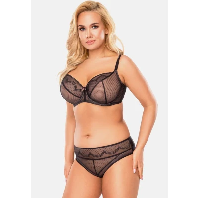 Abbildung von VIVISENCE Bügel BH Für Damen Netzstoff Softcups Elegante Und Feminine Looks 1050, Schwarz,80C