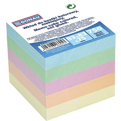Abbildung von DONAU 8309000 99 Zettelklotz/Notizklotz für Zettelbox, 83 x 75 mm