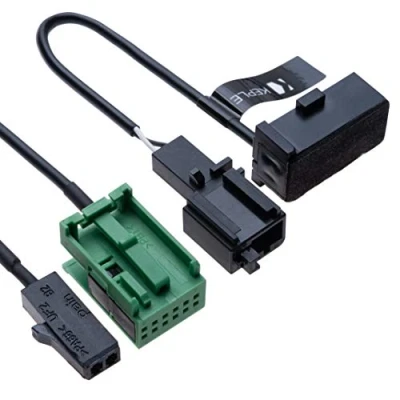 Abbildung von Autoradioadapter Bluetooth Kabelbaumkabel 12 polig Kit mit Mikrofon Sprachsteuerung Kompatibel VW Volkswagen RCD510 RNS315 RNS510 SDS, Audi BMW Honda Peugeot Sitz Skoda Nissan Toyota 3.6m