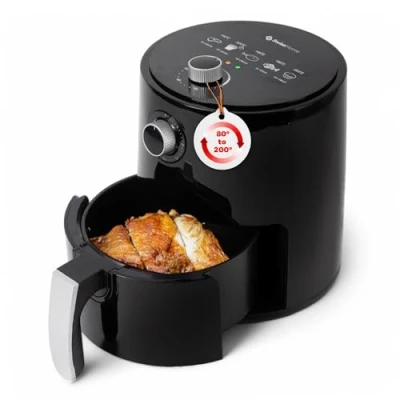 Abbildung von Z SwissHome PETIT Heißluftfritteuse 2.5L 1200W Digitales Display Einstellbare Temperatur 80 200C Fritteuse ohne Öl Timer 60 Min Herausnehmbarer Korb Überhitzungsschutz