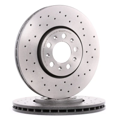 Abbildung von BREMBO XTRA LINE 09.7010.2X Bremsscheibe 288 25 5 gelocht/innenbel. beschichtet hochgekohlt mit Schrauben VOLKSWAGEN: Golf 4, Polo V Hatchback