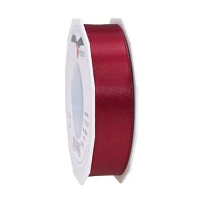 Abbildung von PRÄSENT C.E. Pattberg Satin Bordeaux, 25 m Satinband zum Einpacken von Geschenken, mm Breite, Geschenkband Dekorieren &amp; Basteln, Dekoband, Anlass