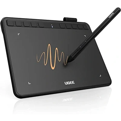 Abbildung von UGEE S640 Grafiktablett für PC 6.3 X 4 Inch, Dital zeichenpad mit Stift 8192 Druckempfindlichkeit 10 Express Tasten Stifttablett Kompatibel Windows Mac Linux