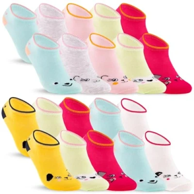 Abbildung von 10 Paar Kinder Sneaker Socken Jungen &amp; Mädchen Baumwolle Kindersocken 56290 (35 38)