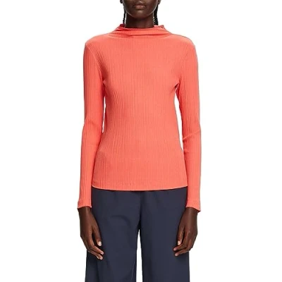 Abbildung von Esprit Langarmshirt, Damen, Größe: 44, Coral red