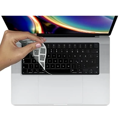 Abbildung von MyGadget Tastaturschutz für Apple MacBook Pro 14 &amp; 16 Zoll [ ab 2021 M1] Air 13&quot; 2022 A2681 M2] 15 2023 A2941] Folie EU Tastatur Keyboard Cover Transparent