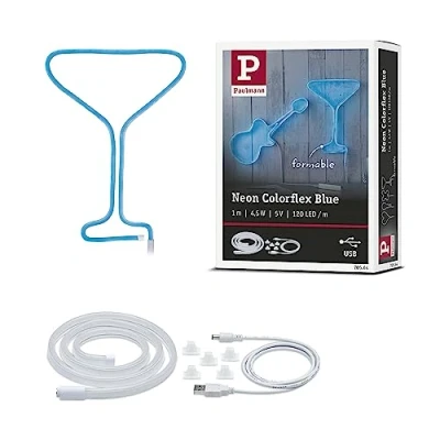Abbildung von Paulmann 70564 LED Stripe Neon Colorflex incl. 1x4,5 Watt Lichtband Blau Licht zum Biegen Kunststoff Streifen