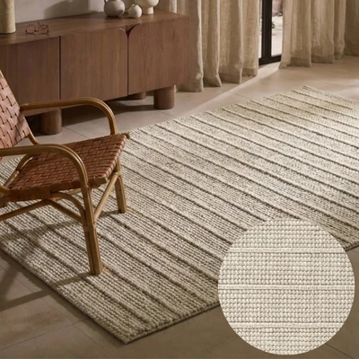 Abbildung von Ted Baker Wollteppich "Parker, auch als Läufer" rechteckig 7 mm Höhe Wolle, Natur, handgewebt, Wohnzimmer, Schlafzimmer, Boho, Skandi