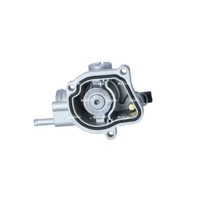 Abbildung von NRF 725260 Kühlwasserthermostat 87 mit Sensor, Dichtring Gehäuse MERCEDES BENZ: C Class Saloon, E Coupe