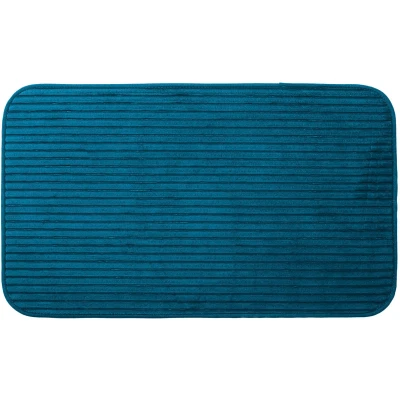 Abbildung von Gözze Rutschfester Weicher Badeteppich, 100% Polyester, 70 x 120 cm Petrol