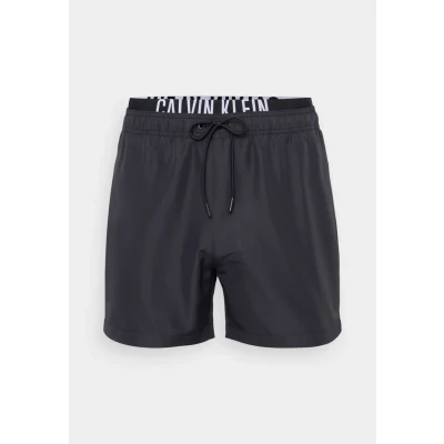 Abbildung von Calvin Klein Herren Badehose Medium Double mit Tunnelzug, Schwarz (Pvh Black), M