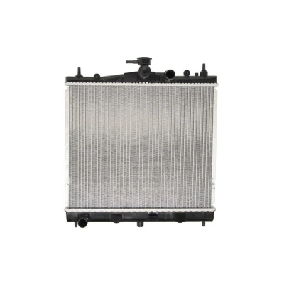 Abbildung von NRF 53476 Kühler, Motorkühlung Aluminium 448 380 16 mit Dichtring Kühlrippen gelötet