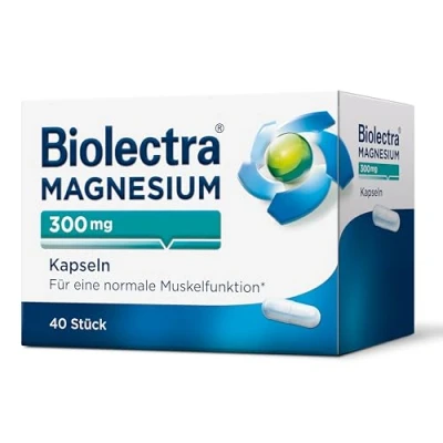 Abbildung von Biolectra Magnesium 300 mg Kapseln 40 Stück: Für eine normale Muskelfunktion, Kapseln, hochdosiert