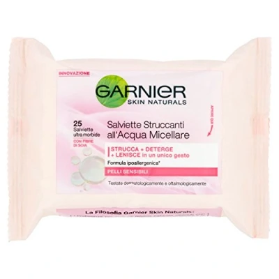 Abbildung von Garnier Waschlappen Strucanti Acqua Micellare für empfindliche Haut