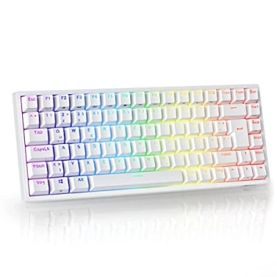 Abbildung von RK ROYAL KLUDGE RK84 DE 75% Gaming Tastatur, 85 Tasten Kompakte TKL Bluetooth Mechanische Blauer Schalter, RGB Hintergrundbeleuchtung, 2.4Ghz Tastatur für Mac &amp; Windows