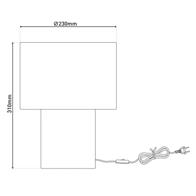 Abbildung von näve Tischleuchte »Fluffy«, 1 flammig, Leuchtmittel E27 ohne Leuchtmittel, fluffiger Plüschbezug, H:31cm D:23cm, Zuleitung mit Kippschalter,