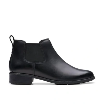 Abbildung von Clarks Damen Havisham Top Chelsea Stiefel, Schwarzes Leder, 40.5 EU