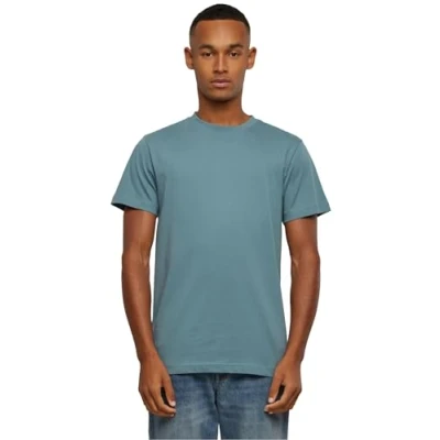 Abbildung von Build Your Brand Herren BY004 T Shirt Round Neck Shirt, Dustyblue, L
