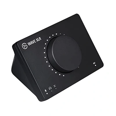 Abbildung von Elgato Wave Audiomixer und Vorverstärker für XLR Mikro, Interface Steuerung, 48 V Phantomspeisung, Tippen zum Stummschalten, digitale Mixing Software Streamen, Aufnehmen, Podcasten, Mac/PC