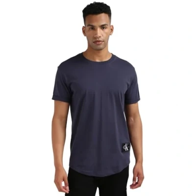 Abbildung von Calvin Klein Jeans Badge TURN UP Sleeve Tshirt basic, Herren, Größe: XXS, Ink